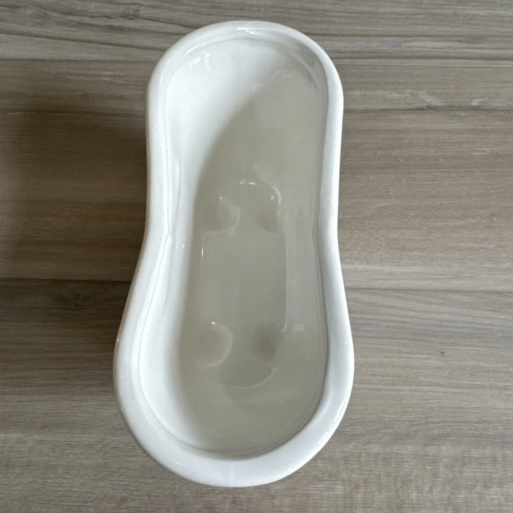 BJ's Ceramic White Clawfoot Bathtub Mini Bathtub